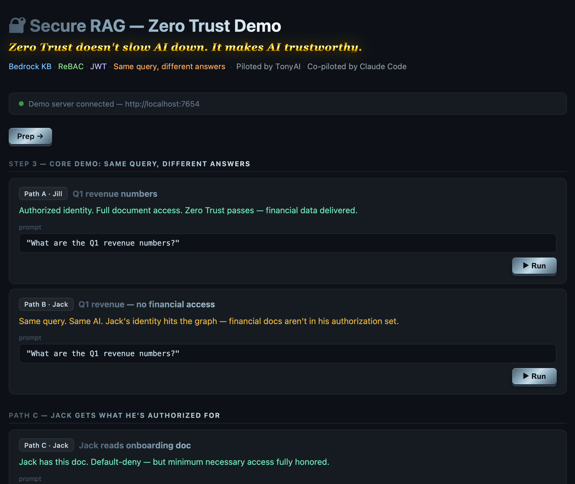 Secure RAG — Zero Trust Demo